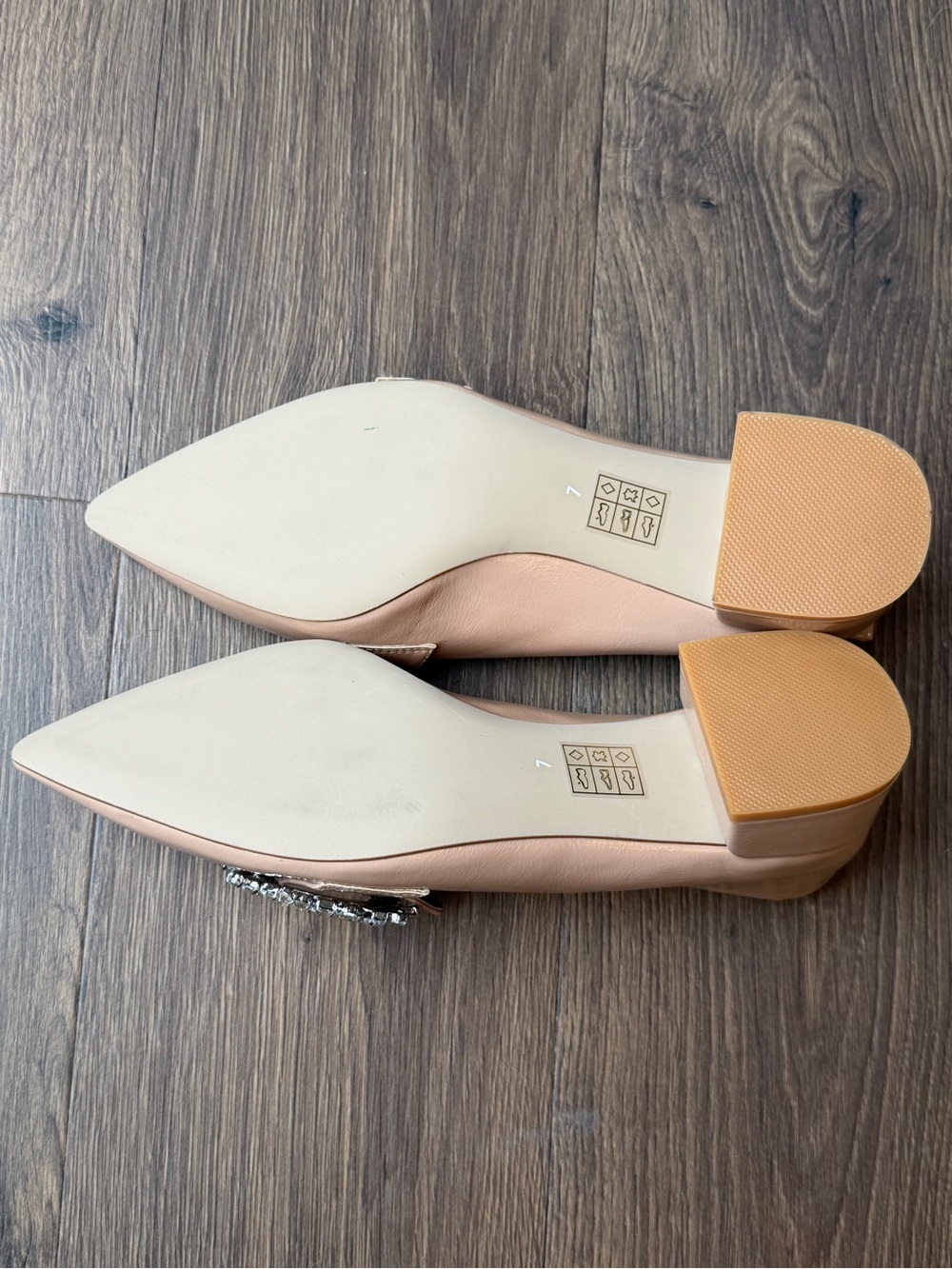Jeffrey Campbell Patent Leather Pointed Toe Loafers - Nude - Picture 3 of 3
